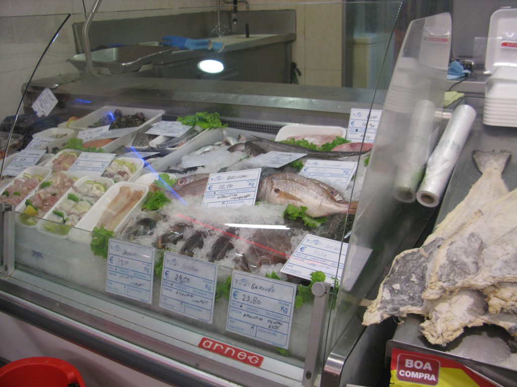 Fiskdisk och torkad saltad torsk (bacalhau) såklart!